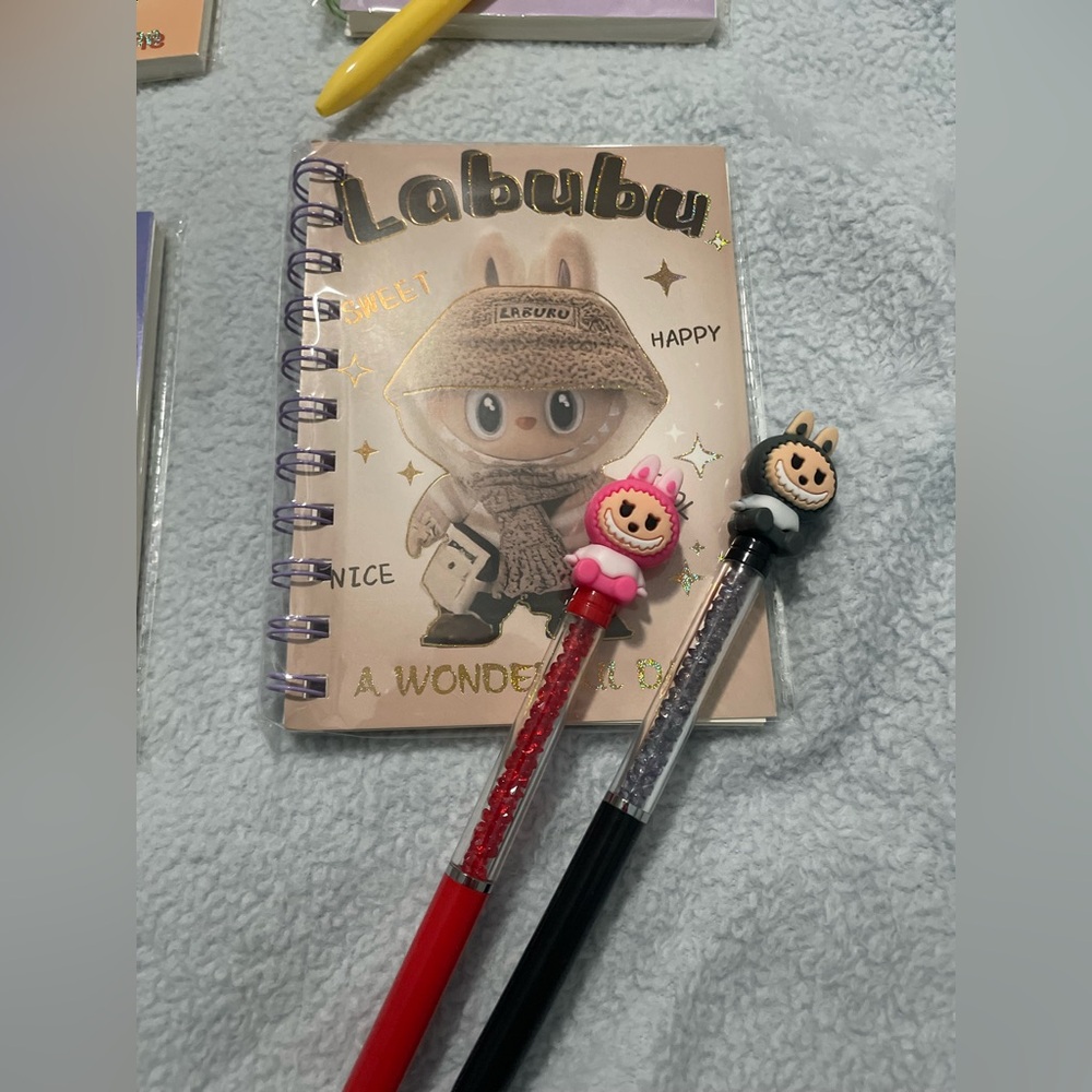 Labubu Monster Notebook and Pen Set - Multicolor